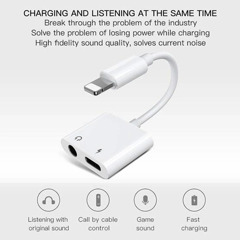 تبدیل Joyroom S-Y104 Lightning to AUX / Lightning 12cm