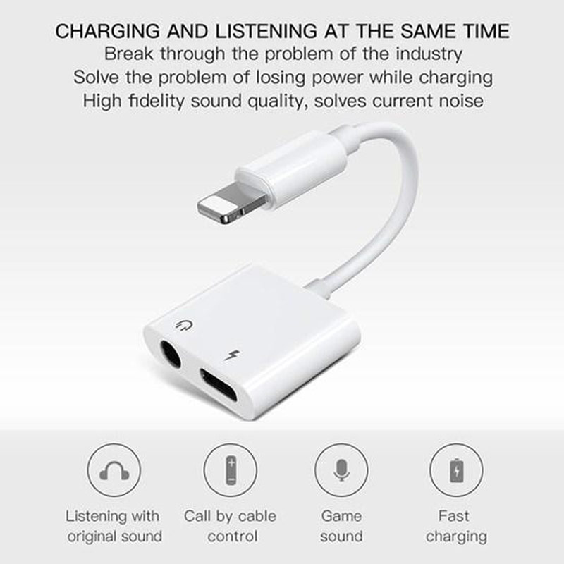 تبدیل Joyroom S-Y104 Lightning to AUX / Lightning 12cm