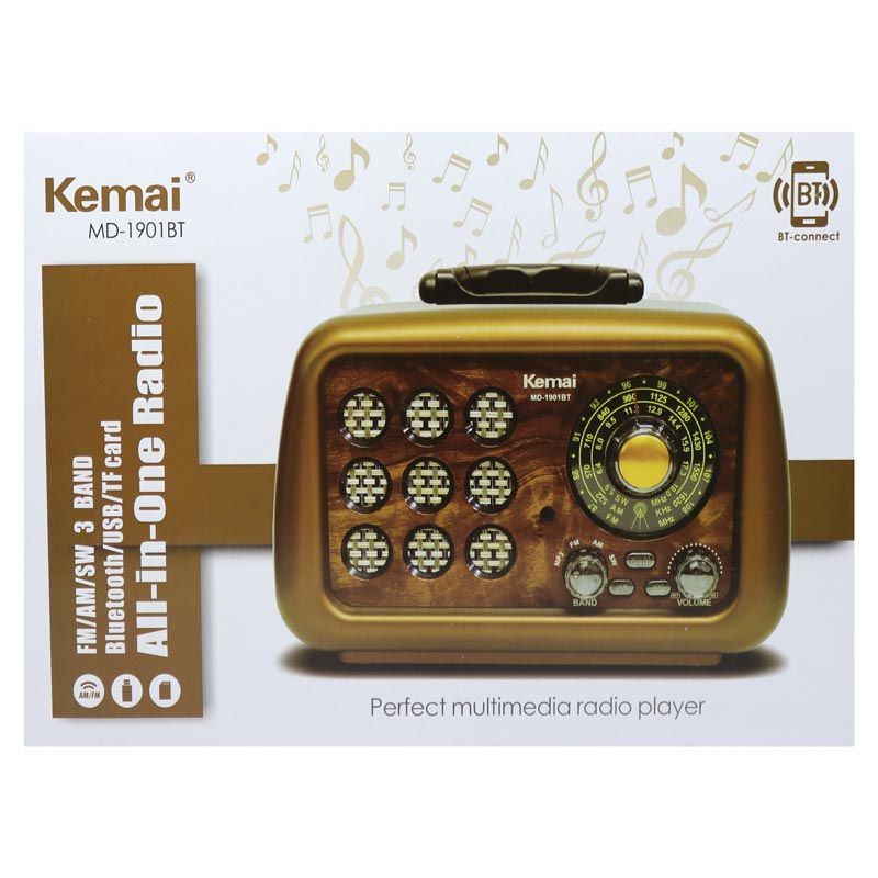 رادیو اسپیکر بلوتوثی رم و فلش خور Kemai MD-1901BT