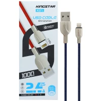 کابل آیفونی فست شارژ Kingstar K37i 2.4A 1m