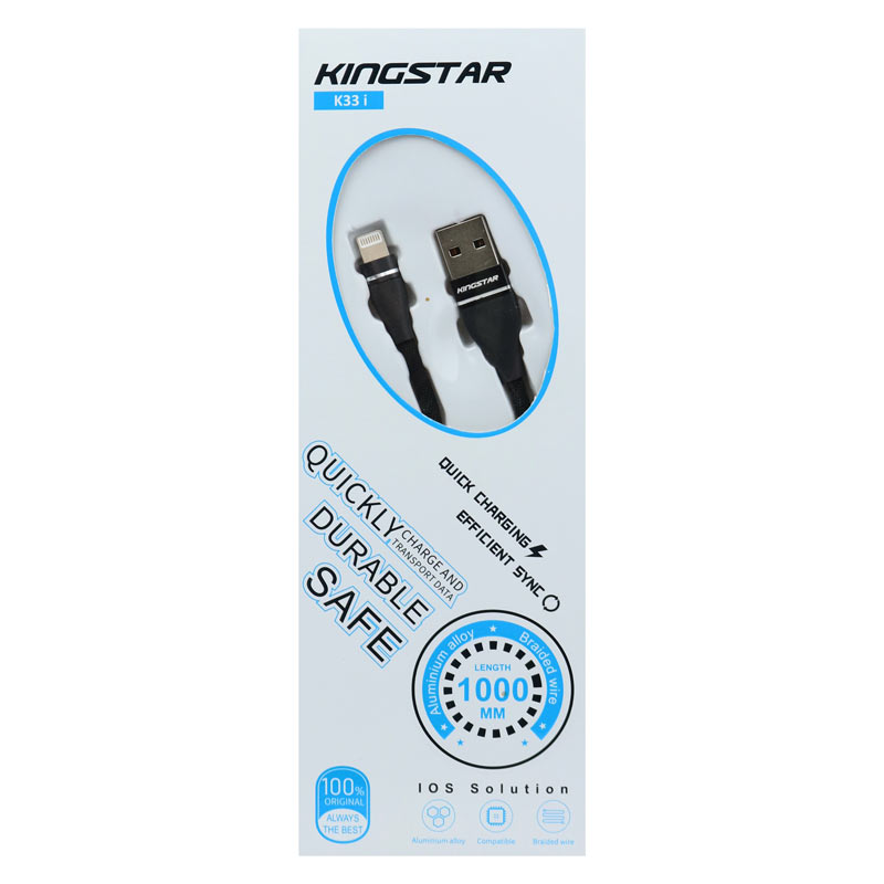 کابل آیفونی فست شارژ Kingstar K33i 2.4A 1m