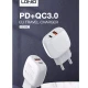 شارژر دیواری 18 وات الدینو A2313C QC3 PD + کابل Type-C