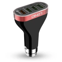 شارژر فندکی فست شارژ LDNIO C701Q QC2.0 6.6A + کابل میکرو یو اس بی