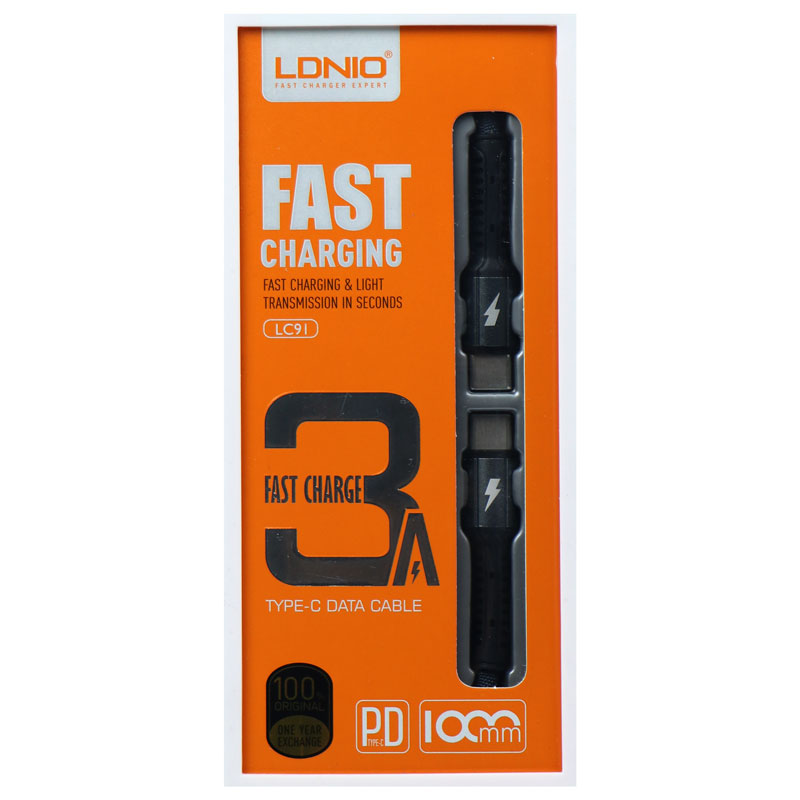 کابل تبدیل فست شارژ LDNIO LC91 Type-C to Type-C PD 3A 1M