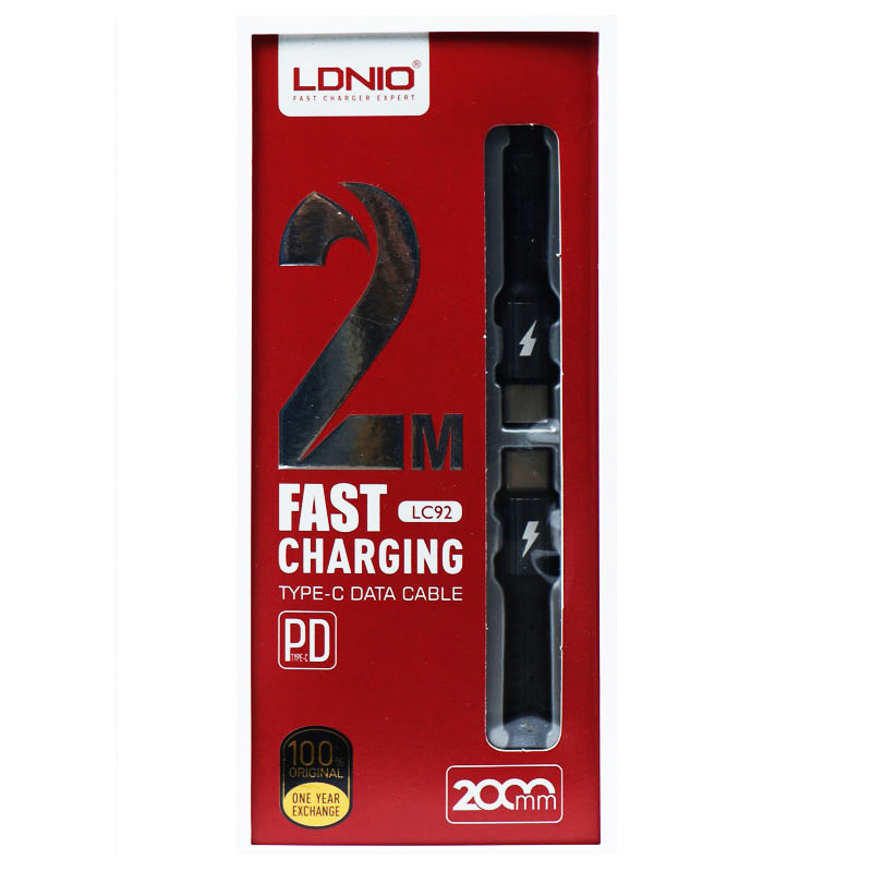 کابل  فست شارژ LDNIO LC92 Type-C to Type-C PD 3A 2m