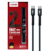 کابل فست شارژ LDNIO LC92 Type-C to Type-C PD 3A 2m