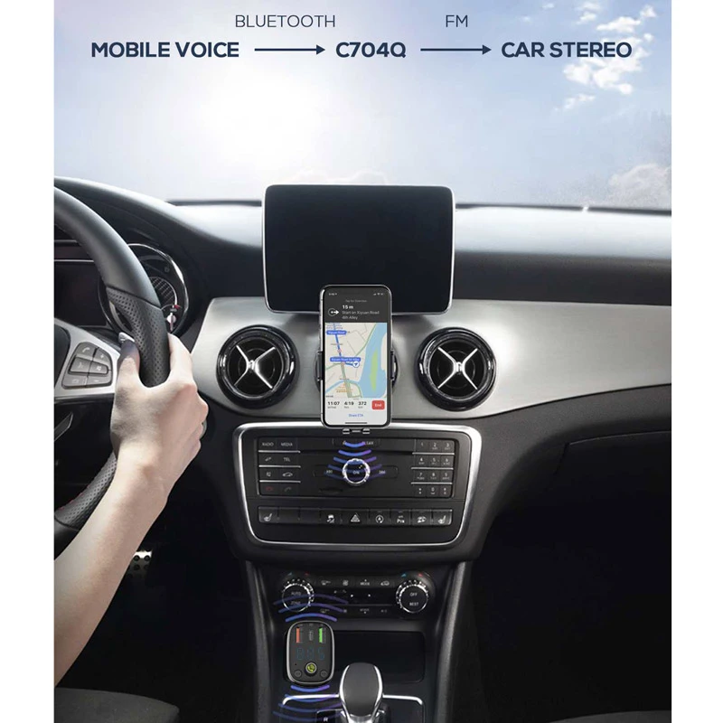 شارژر فندکی + FM Player بلوتوثی LDNIO C704Q PD QC4