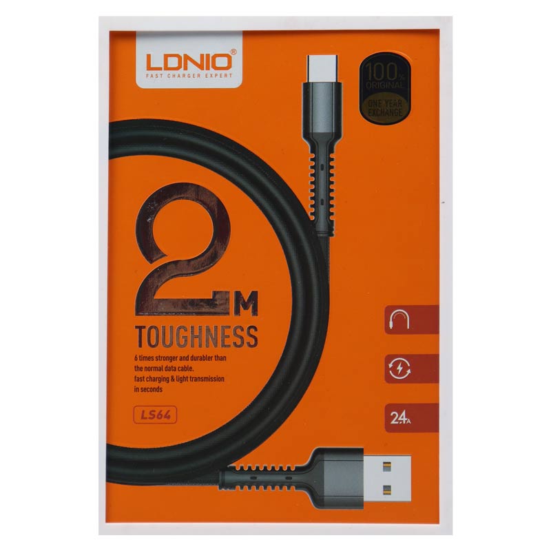 کابل میکرو یو اس بی فست شارژ Ldnio LS64 2.4A 2m