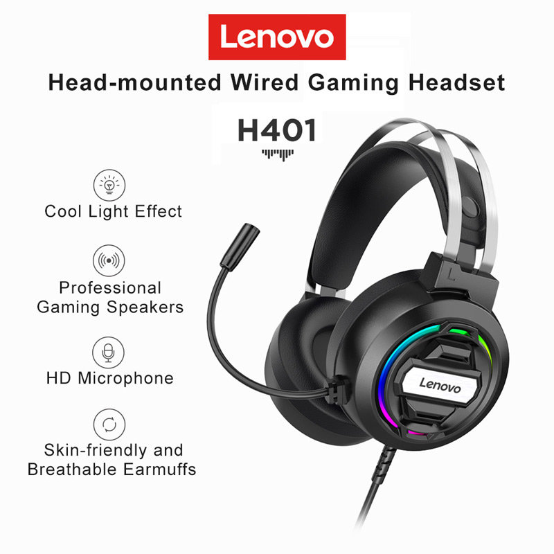 هدست گیمینگ سیم دار Lenovo H401