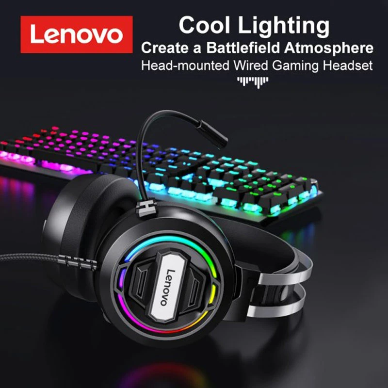 هدست گیمینگ سیم دار Lenovo H401