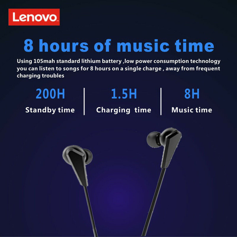 هندزفری بلوتوث دورگردنی Lenovo HE01