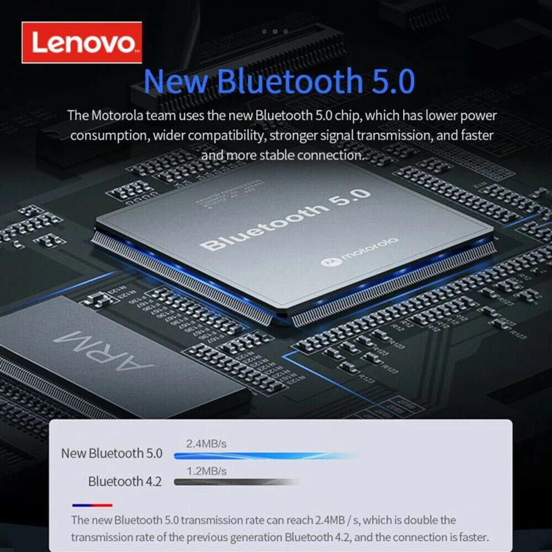 هندزفری بلوتوث دورگردنی Lenovo HE01