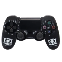 روکش دسته بازی PS4 طرح God Of War Logo مشکی سفید + روکش آنالوگ هدیه