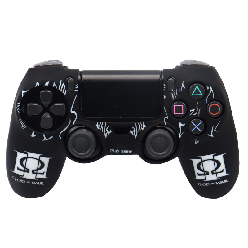 روکش دسته بازی PS4 طرح God Of War Logo مشکی سفید + روکش آنالوگ هدیه