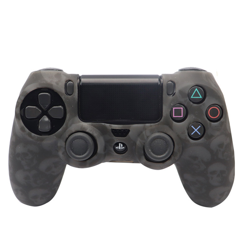 روکش دسته بازی PS4 طرح کله اسکلت زمینه خاکستری + روکش آنالوگ هدیه