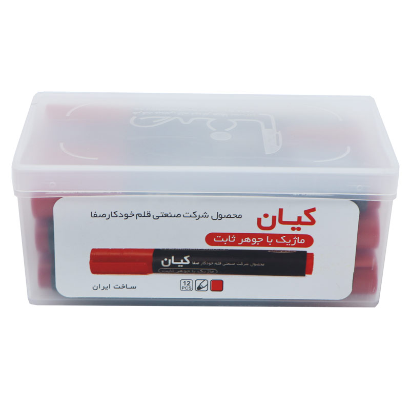 ماژیک معمولی کیان نوک گرد بسته 12 عددی