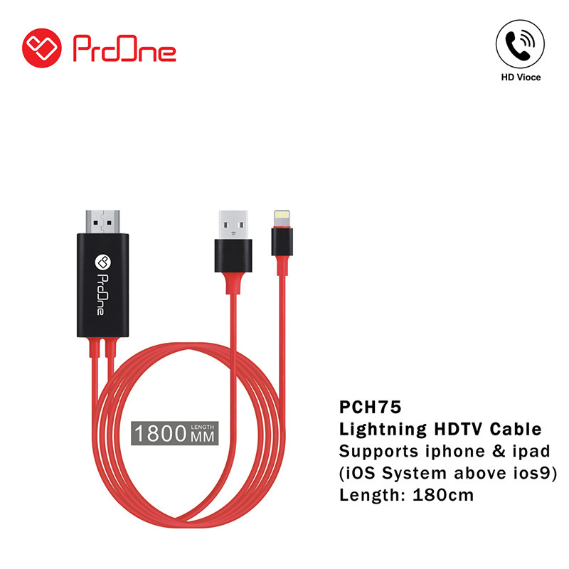 کابل تبدیل ProOne PCH75 Lightning to HDMI 1.8m