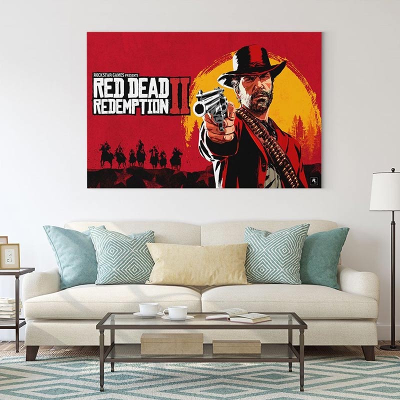 تابلو شاسی مات Red Dead Redemption 2 60*40