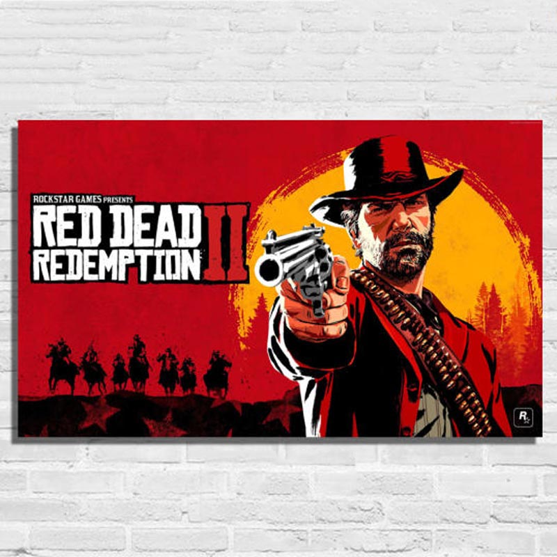تابلو شاسی مات Red Dead Redemption 2 60*40
