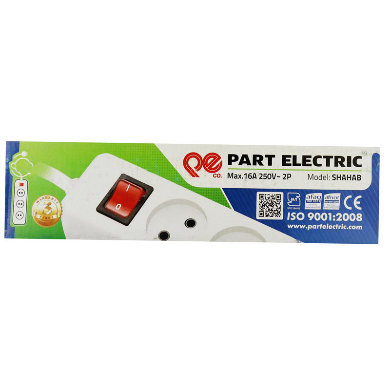 چند راهی 3 خانه شهاب پارت الکتریک با کابل 5 متر مدل PE363