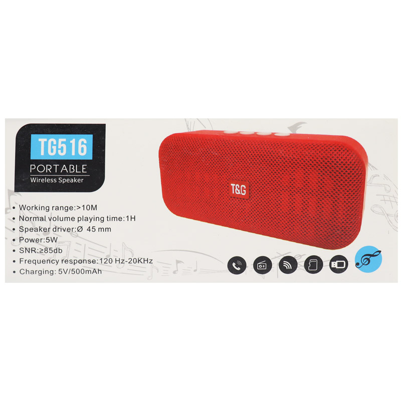 اسپیکر بلوتوثی رم و فلش خور T&G TG516