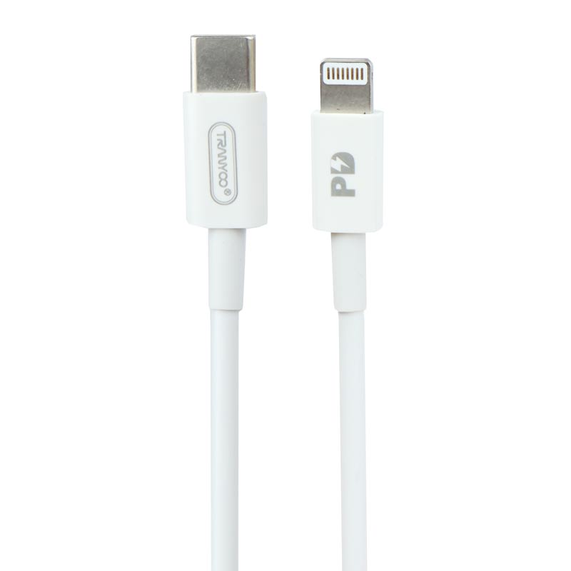 کابل تبدیل فست شارژ Tranyoo P4 Type-C to Lightning QC3 PD 3A 1m