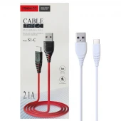 کابل تایپ سی Tranyoo S1-C 2.1A 1m