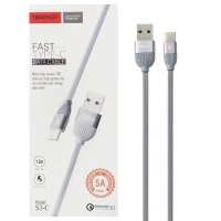 کابل فست شارژ Tranyoo S3-C 5A QC3 Type-C 1.2m