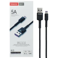 کابل آیفونی فست شارژ Tranyoo S5 5A 1m