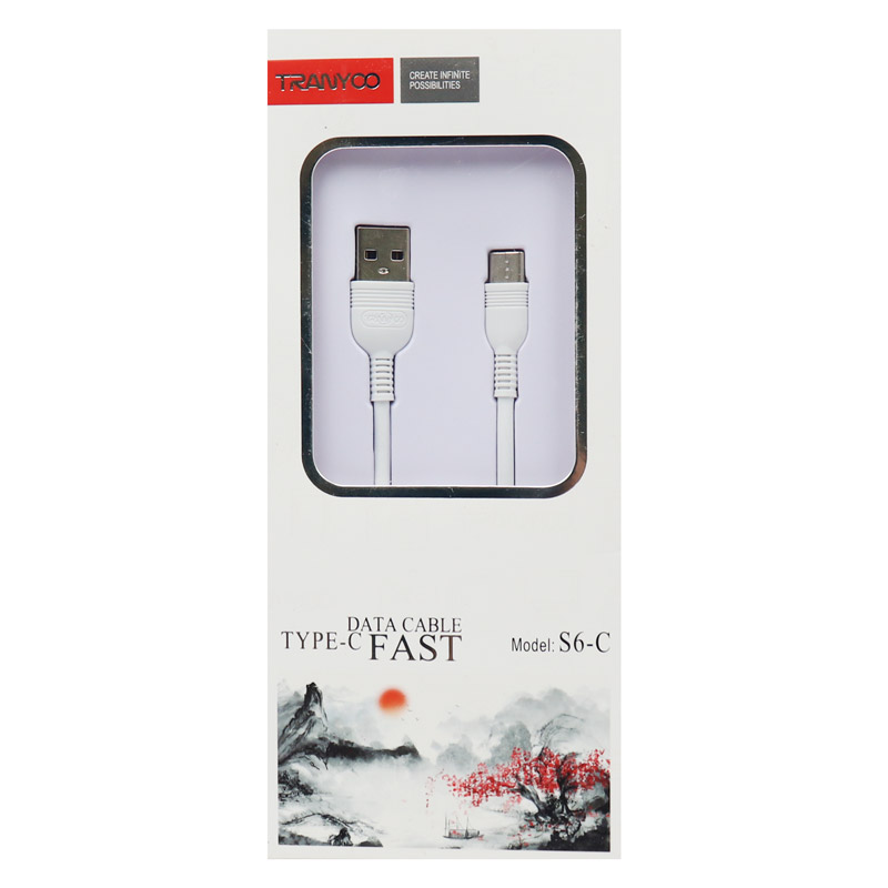 کابل فست شارژ Tranyoo S6-C 5A Type-C 1m