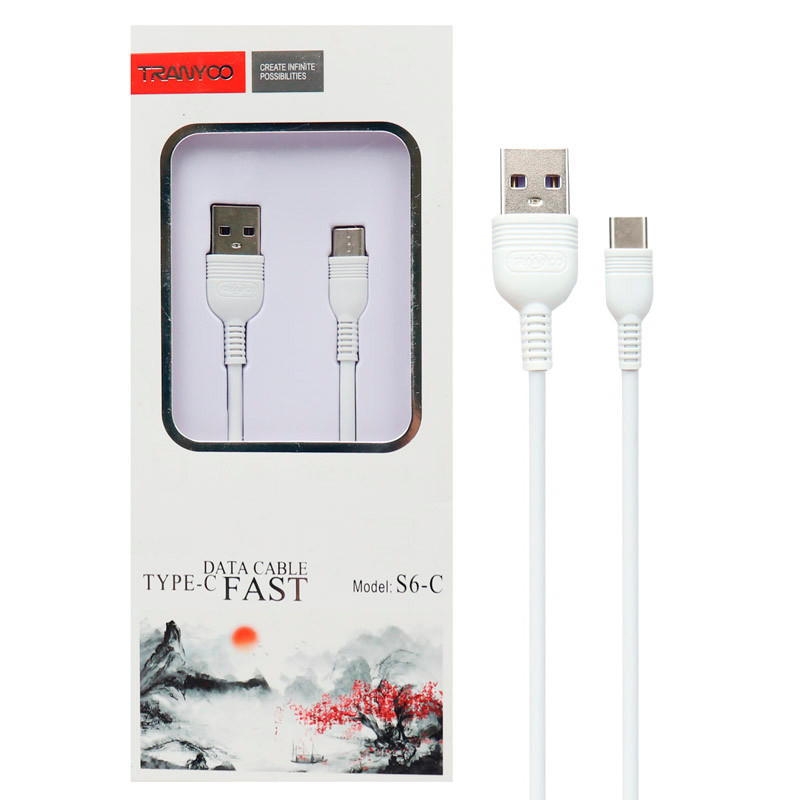 کابل فست شارژ Tranyoo S6-C 5A Type-C 1m