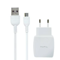 شارژر دیواری فست شارژ Tranyoo V14 2.4A 12W + کابل میکرو یو اس بی