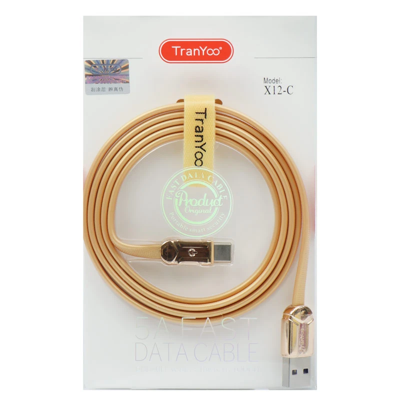 کابل فست شارژ Tranyoo X12-C 5A Type-C 1.2m