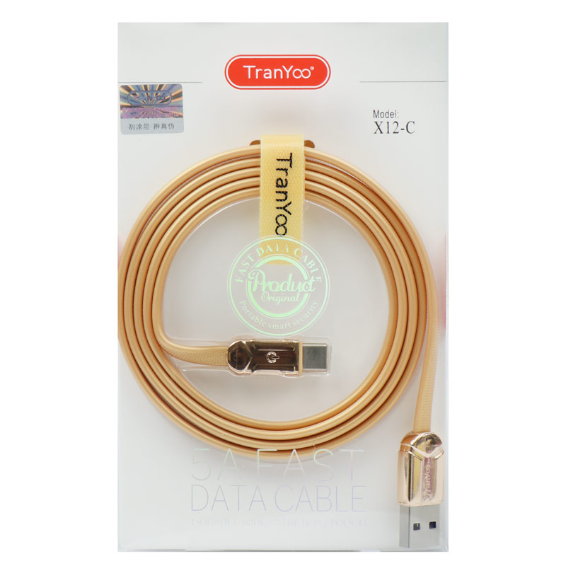 کابل فست شارژ Tranyoo X12-C 5A Type-C 1.2m