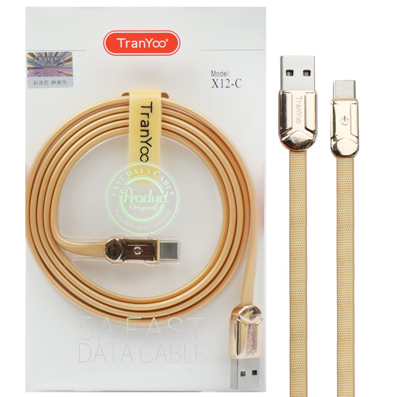 کابل فست شارژ Tranyoo X12-C 5A Type-C 1.2m