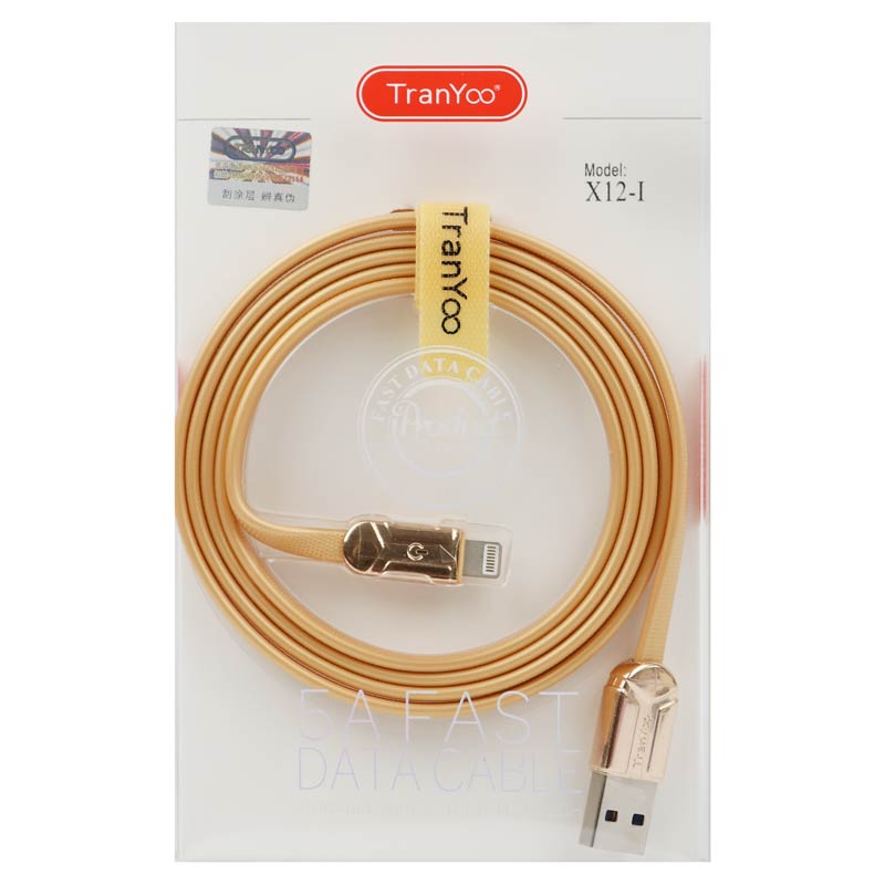 کابل آیفونی فست شارژ Tranyoo X12-I 5A 1.2m