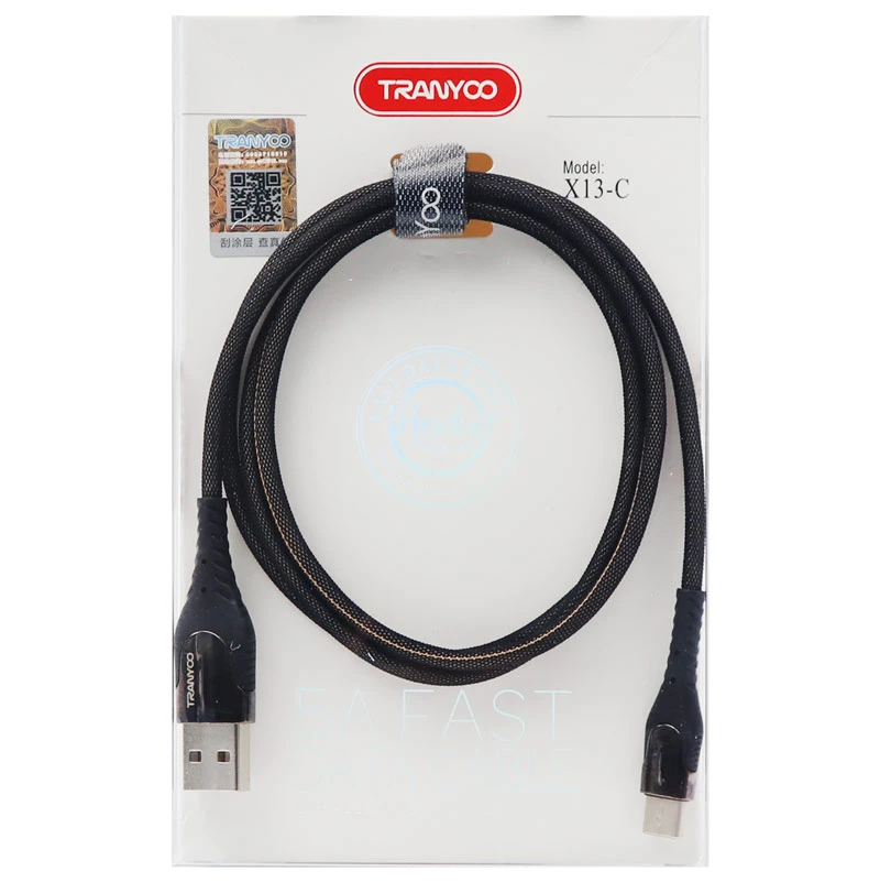 کابل فست شارژ Tranyoo X13-C 5A Type-C 1m
