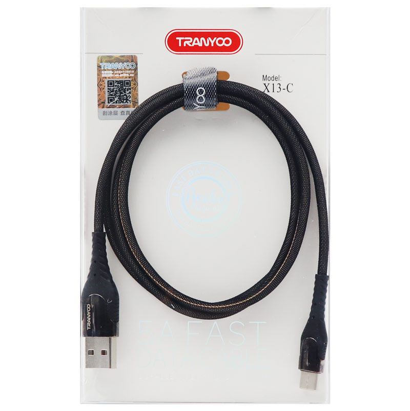 کابل فست شارژ Tranyoo X13-C 5A Type-C 1m
