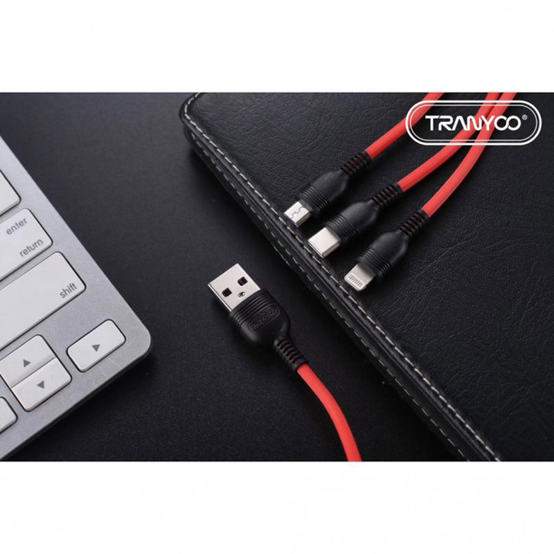 کابل 3 سر Tranyoo XS3 1.2m