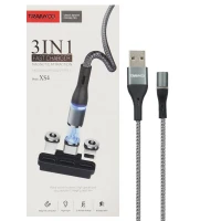 کابل 3 سر مگنتی فست شارژ Tranyoo XS4 2.4A 1m