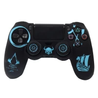 روکش دسته بازی PS4 + آنالوگ طرح VALHALLA مشکی آبی