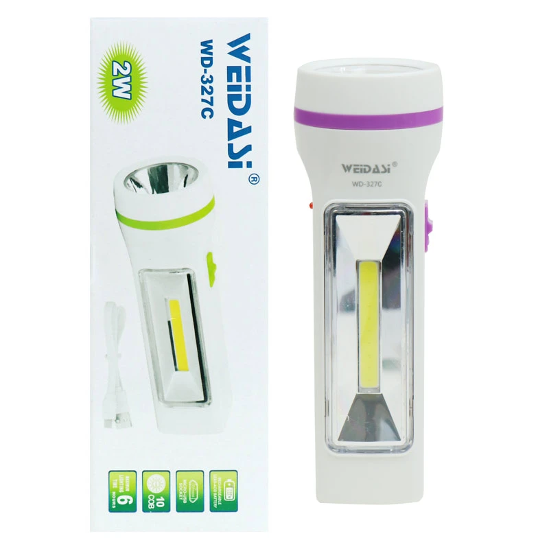 چراغ قوه شارژی ۲ کاره ویداسی WEIDASI WD-327C