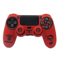 روکش دسته بازی PS4 + آنالوگ طرح WOLFENSTEIN قرمز مشکی