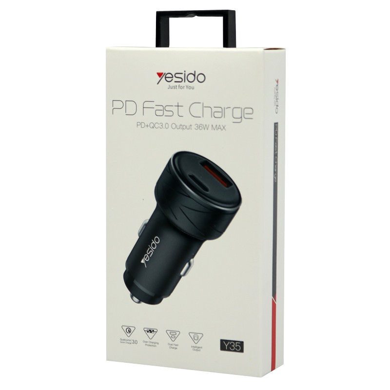 شارژر فندکی یسیدو مدل Yesido Y35