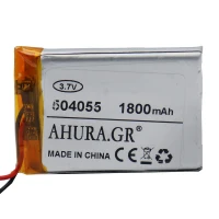 باتری لیتیوم 1800mAh 55*35*5mm 504055