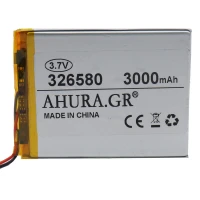 باتری لیتیوم 3000mAh 80*60*4mm 326580