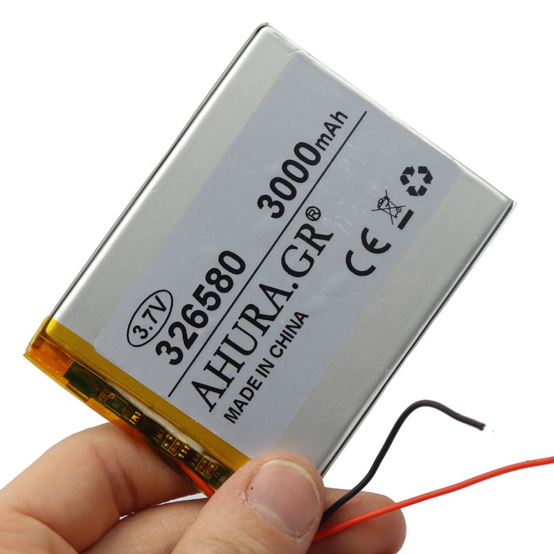 باتری لیتیوم 3000mAh 80*60*4mm 326580