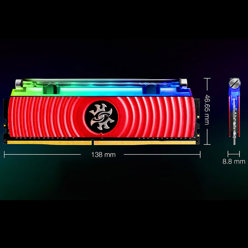 رم ای دیتا XPG SPECTRIX D80 RGB DDR4 8GB 4133MHz