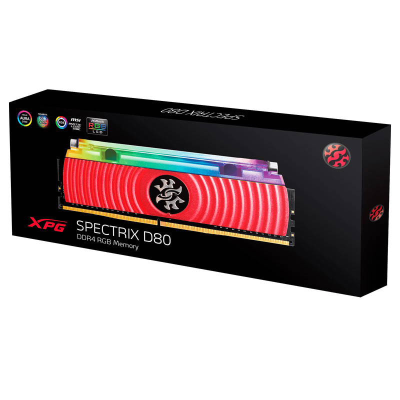 رم ای دیتا XPG SPECTRIX D80 RGB DDR4 8GB 4133MHz