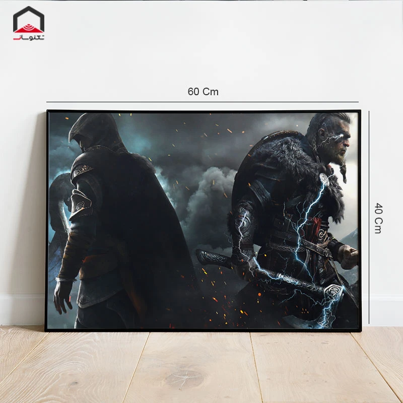 تابلو شاسی Assassins Creed VALHALLA 40*60 کد 4